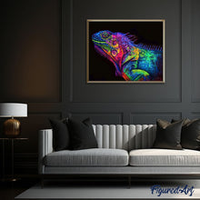 Laden Sie das Bild in den Galerie-Viewer, Malen nach Zahlen für Erwachsene | Buntes Chamäleon | Figured'Art