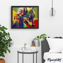 Laden Sie das Bild in den Galerie-Viewer, Malen nach Zahlen für Erwachsene | Adler und Wolf Pop Art | Figured'Art