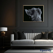 Laden Sie das Bild in den Galerie-Viewer, Malen nach Zahlen für Erwachsene | Katze in schwarz und grau | Figured'Art