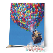 Laden Sie das Bild in den Galerie-Viewer, Malen nach Zahlen für Erwachsene | Haus und Luftballons | Figured'Art