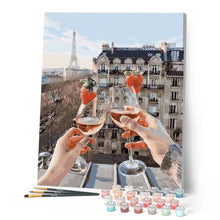 Laden Sie das Bild in den Galerie-Viewer, Malen nach Zahlen für Erwachsene | Prost in Paris | Figured'Art