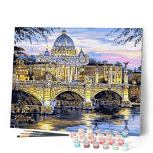 Laden Sie das Bild in den Galerie-Viewer, Malen nach Zahlen für Erwachsene | Brücke in Rom | Figured'Art