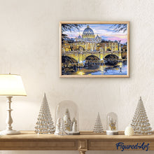 Laden Sie das Bild in den Galerie-Viewer, Malen nach Zahlen für Erwachsene | Brücke in Rom | Figured'Art