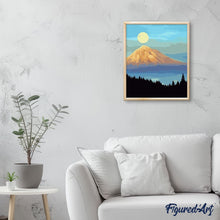 Laden Sie das Bild in den Galerie-Viewer, Malen nach Zahlen für Erwachsene | Berg und Vollmond | Figured'Art