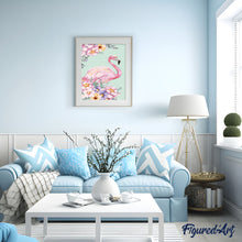 Laden Sie das Bild in den Galerie-Viewer, Malen nach Zahlen für Erwachsene | Schöner Flamingo | Figured'Art