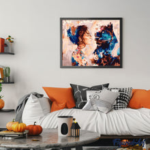 Laden Sie das Bild in den Galerie-Viewer, Malen nach Zahlen für Erwachsene | Frau und scharzer Panther | Figured'Art