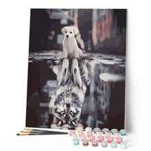 Laden Sie das Bild in den Galerie-Viewer, Welpe und Wolf | Figured'Art