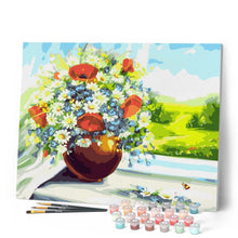Laden Sie das Bild in den Galerie-Viewer, Blumenvase mit Blick auf die Felder