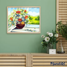 Laden Sie das Bild in den Galerie-Viewer, Blumenvase mit Blick auf die Felder