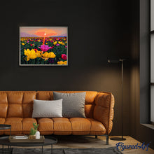 Laden Sie das Bild in den Galerie-Viewer, Sonnenuntergang und Blumenfelder