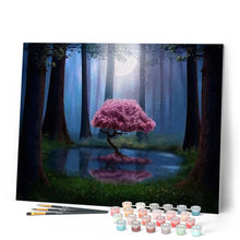 Laden Sie das Bild in den Galerie-Viewer, Malen nach Zahlen für Erwachsene | Baum in der Mitte des Wassers | Figured'Art