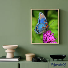 Laden Sie das Bild in den Galerie-Viewer, Malen nach Zahlen für Erwachsene | Schmetterling auf der Blume | Figured'Art