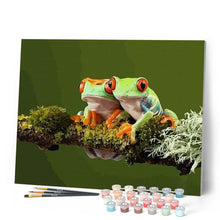 Laden Sie das Bild in den Galerie-Viewer, Malen nach Zahlen für Erwachsene | Zwei kleine Frösche | Figured'Art