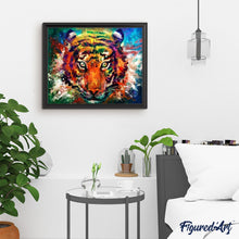 Laden Sie das Bild in den Galerie-Viewer, Malen nach Zahlen für Erwachsene | Tiger und Farben | Figured'Art