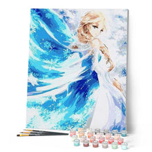 Laden Sie das Bild in den Galerie-Viewer, Malen nach Zahlen für Erwachsene | Prinzessin in Blau | Figured'Art