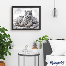 Laden Sie das Bild in den Galerie-Viewer, Malen nach Zahlen für Erwachsene | Zwei weiße Tiger | Figured'Art