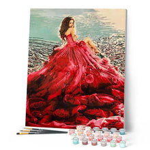 Laden Sie das Bild in den Galerie-Viewer, Malen nach Zahlen für Erwachsene | Rotes Kleid | Figured'Art