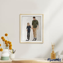 Laden Sie das Bild in den Galerie-Viewer, Malen nach Zahlen für Erwachsene | Vater und Tochter Hand in Hand | Figured'Art