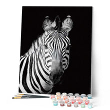 Laden Sie das Bild in den Galerie-Viewer, Malen nach Zahlen für Erwachsene | Zebra in schwarzweiß | Figured'Art