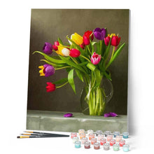 Laden Sie das Bild in den Galerie-Viewer, Malen nach Zahlen für Erwachsene | Bunte Tulpen | Figured'Art