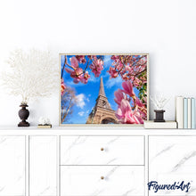 Laden Sie das Bild in den Galerie-Viewer, Malen nach Zahlen für Erwachsene | Eiffelturm und Magnolias | Figured'Art