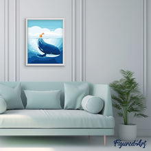Laden Sie das Bild in den Galerie-Viewer, Malen nach Zahlen für Erwachsene | Blauer Wal | Figured'Art