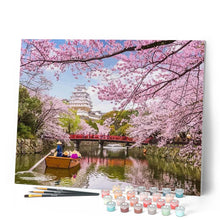 Laden Sie das Bild in den Galerie-Viewer, Malen nach Zahlen für Erwachsene | Kirschblüten am Fluss in Japan | Figured'Art