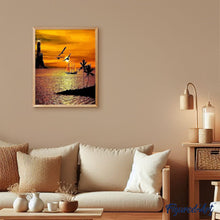 Laden Sie das Bild in den Galerie-Viewer, Malen nach Zahlen für Erwachsene | Sonnenuntergang am Strand | Figured'Art