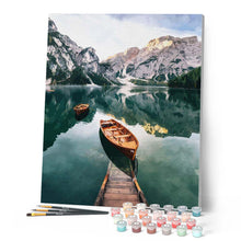 Laden Sie das Bild in den Galerie-Viewer, Malen nach Zahlen für Erwachsene | Boot und Gebirgssee | Figured'Art