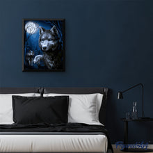 Laden Sie das Bild in den Galerie-Viewer, Malen nach Zahlen für Erwachsene | Wölfe und Vollmond | Figured'Art