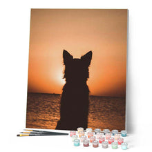 Laden Sie das Bild in den Galerie-Viewer, Malen nach Zahlen für Erwachsene | Hund mit Blick auf den Horizont | Figured'Art