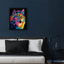 Laden Sie das Bild in den Galerie-Viewer, Malen nach Zahlen für Erwachsene | Wolf Pop Art | Figured'Art