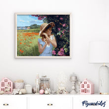 Laden Sie das Bild in den Galerie-Viewer, Malen nach Zahlen für Erwachsene | Mädchen auf dem Feld | Figured'Art
