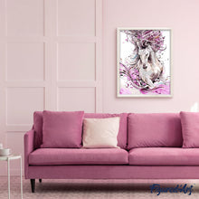 Laden Sie das Bild in den Galerie-Viewer, Malen nach Zahlen für Erwachsene | Pferd mit rosa Mähne | Figured'Art