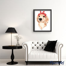 Laden Sie das Bild in den Galerie-Viewer, Malen nach Zahlen für Erwachsene | Hund mit Stirnband | Figured'Art