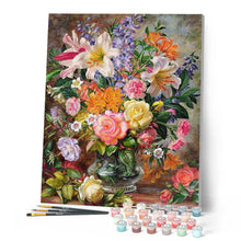 Laden Sie das Bild in den Galerie-Viewer, Malen nach Zahlen für Erwachsene | Explodierende Blumen | Figured'Art