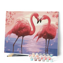 Laden Sie das Bild in den Galerie-Viewer, Malen nach Zahlen für Erwachsene | Romantik mit Flamingos | Figured'Art