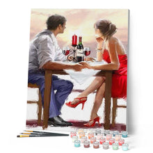 Laden Sie das Bild in den Galerie-Viewer, Malen nach Zahlen für Erwachsene | Romantisches Abendessen | Figured'Art