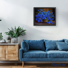 Laden Sie das Bild in den Galerie-Viewer, Malen nach Zahlen für Erwachsene | Große blaue Blumen | Figured'Art