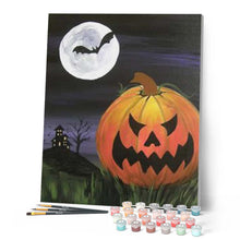 Laden Sie das Bild in den Galerie-Viewer, Malen nach Zahlen für Erwachsene | Halloween böser Kürbis | Figured'Art