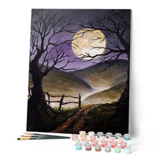 Laden Sie das Bild in den Galerie-Viewer, Malen nach Zahlen für Erwachsene | Pfad und Vollmond | Figured'Art