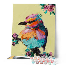Laden Sie das Bild in den Galerie-Viewer, Malen nach Zahlen für Erwachsene | Kleiner Vogel auf dem Ast | Figured'Art