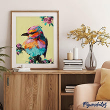 Laden Sie das Bild in den Galerie-Viewer, Malen nach Zahlen für Erwachsene | Kleiner Vogel auf dem Ast | Figured'Art