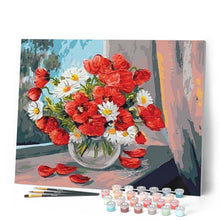 Laden Sie das Bild in den Galerie-Viewer, Malen nach Zahlen für Erwachsene | Mohnblumen und Gänseblümchen | Figured'Art