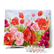 Laden Sie das Bild in den Galerie-Viewer, Malen nach Zahlen für Erwachsene | Rote Blumen 2 | Figured'Art