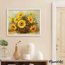 Laden Sie das Bild in den Galerie-Viewer, Malen nach Zahlen für Erwachsene | Sonnenblumen und Blumen | Figured'Art