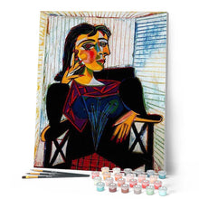 Laden Sie das Bild in den Galerie-Viewer, Malen nach Zahlen für Erwachsene | Porträt von Dora Maar – Picasso | Figured'Art