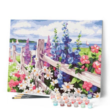 Laden Sie das Bild in den Galerie-Viewer, Malen nach Zahlen für Erwachsene | Gartenzaun und Blumen | Figured'Art