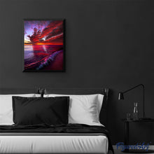 Laden Sie das Bild in den Galerie-Viewer, Malen nach Zahlen für Erwachsene | Roter Himmer am Strand | Figured'Art