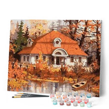 Laden Sie das Bild in den Galerie-Viewer, Malen nach Zahlen für Erwachsene | Haus am Ufer | Figured'Art